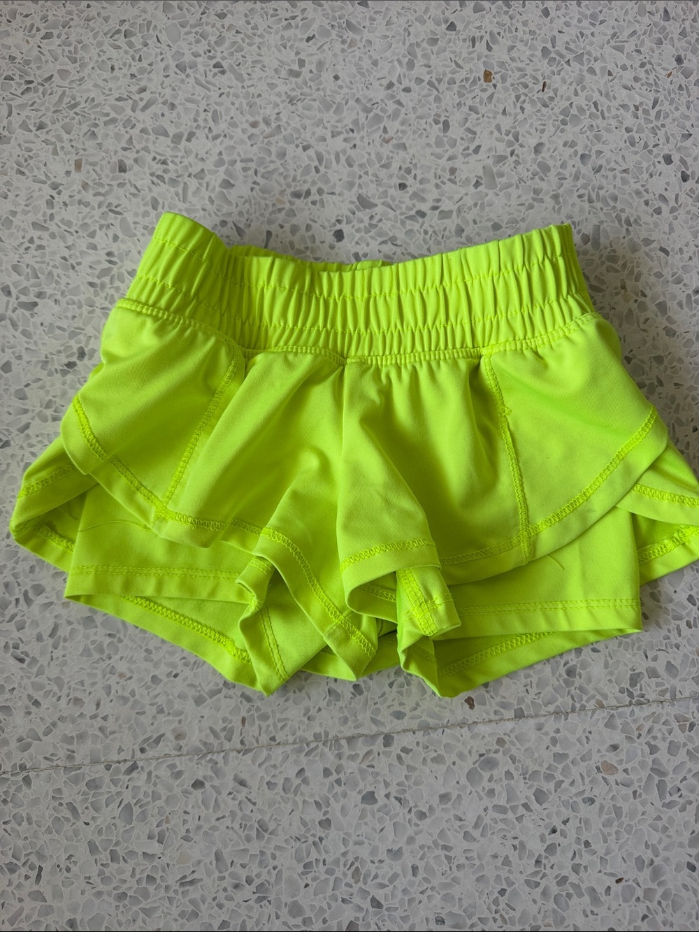 Lucy Love Neon Lime Ruffle Skort Shorts